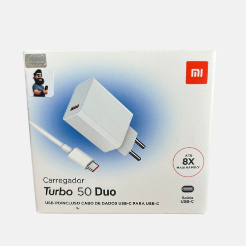 O carregador Mi Turbo 50 Duo é uma solução poderosa e versátil para quem busca um carregamento rápido e eficiente para seus dispositivos. Com uma potência combinada de 50W e duas portas de carregamento, ele permite que você carregue dois dispositivos simultaneamente, economizando tempo e otimizando sua rotina.