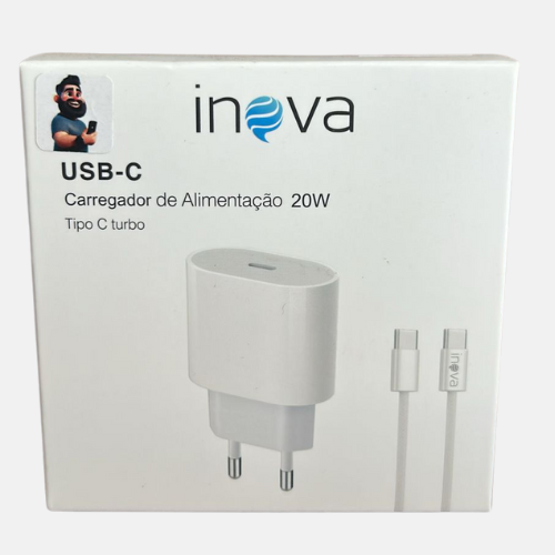 Carregador Inova 20W: Potência e Eficiência para Seus Dispositivos O carregador Inova 20W é uma excelente opção para quem busca um carregamento rápido e seguro para seus dispositivos móveis. Com sua potência de 20W, ele é capaz de recarregar a bateria do seu smartphone ou tablet em um tempo significativamente menor em comparação com carregadores tradicionais.