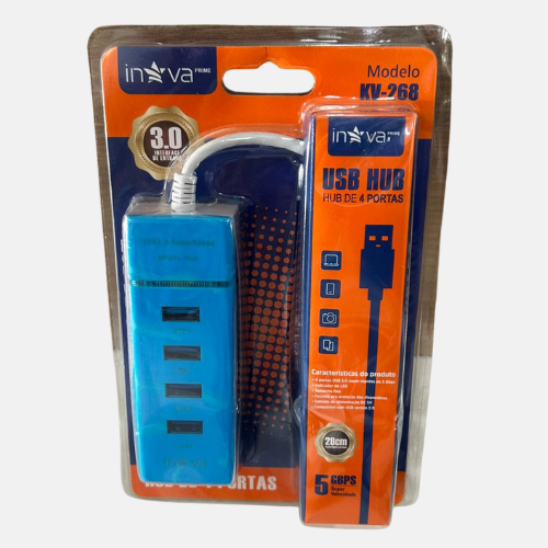 HUB 4 Portas USB 3.0 KV-268 inova